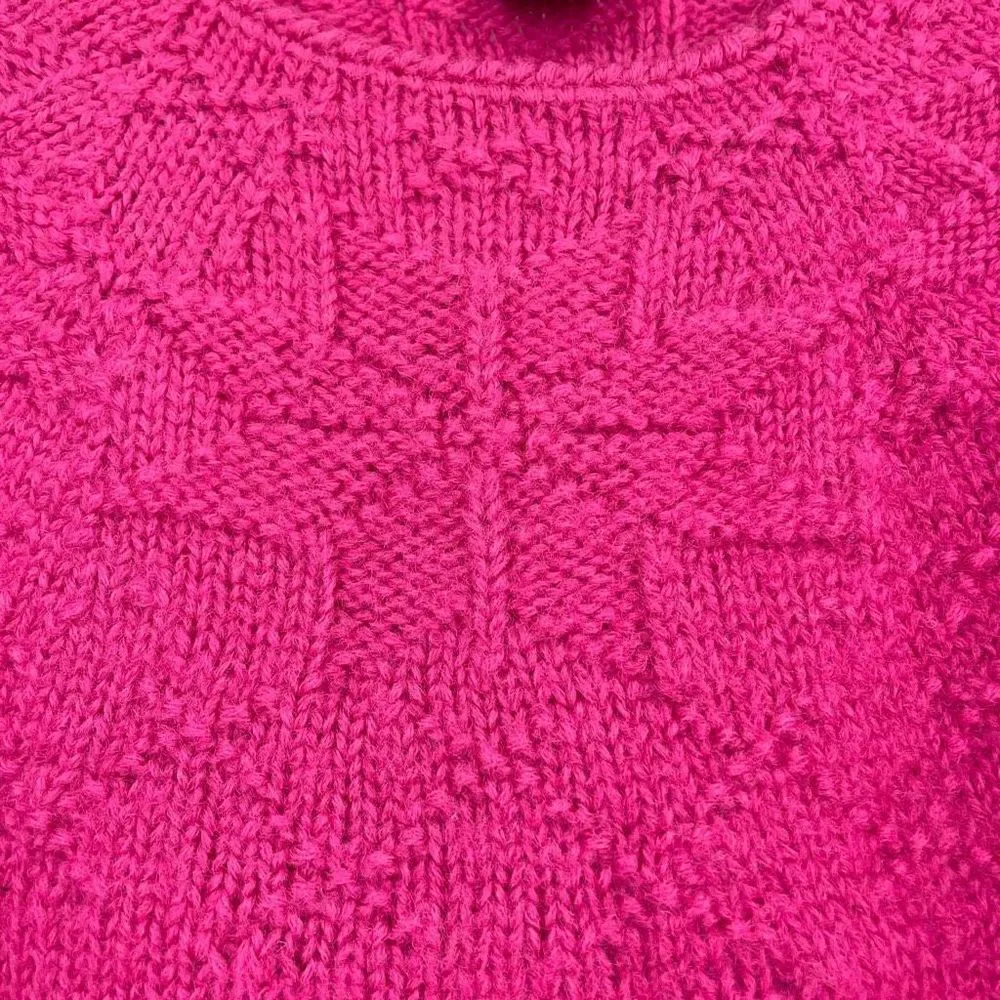 Vintage 90s J.Crew Womens Wool Crew Neck floral Pullover Sweater pink Small knit